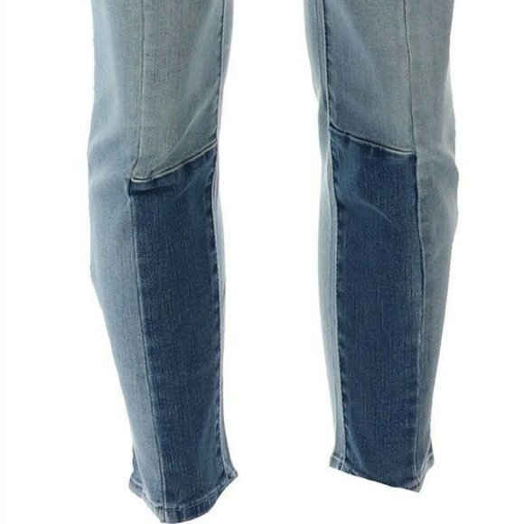 NWT MARTHA STEWART SEAMED PANEL LIGHT INDIGO ANKLE JEANS 22P - Picture 3 of 12